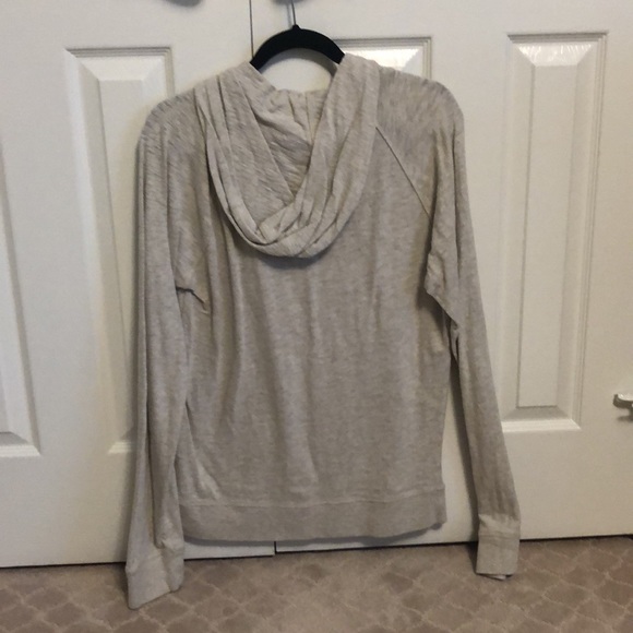 Mens Lucky Brand Heather Cream Button Hoodie (Size S) - Picture 3 of 3